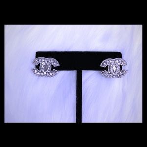 **SOLD** Chanel CC Studs w/Crystal